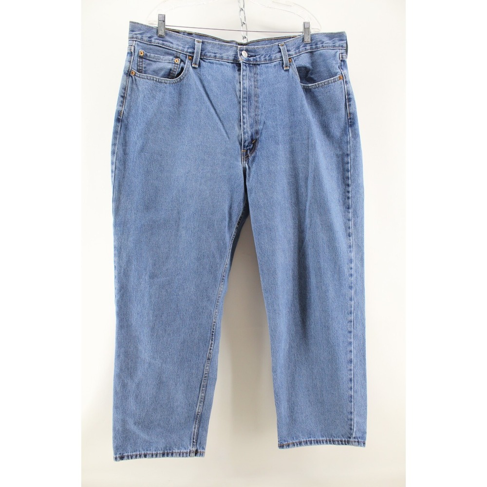 Mens‎ Levis 550 Denim Jeans Relaxed Taper Medium Wash Blue 42x29